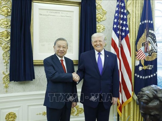 Tổng Bí thư Tô Lâm gặp Tổng thống Hoa Kỳ Donald Trump