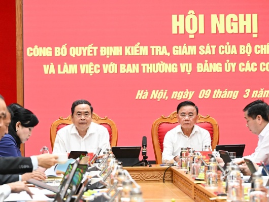 Công bố quyết định kiểm tra, giám sát đối với Ban Thường vụ Đảng ủy các cơ quan Đảng Trung ương